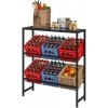 Afbeelding van HOMCOM kratjesrek - staal - 103L x 33B x 113,5H cm - zwart