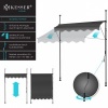 Afbeelding van KESSER® Klemluifel 150 cm x 180 cm antraciet met handslinger balkon, balkonluifel zonder boren, UV-b