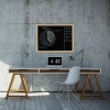 Afbeelding van Afwasbaar krijtbord met houten lijst - hangend - 30 x 40 cm - zwart