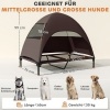 Afbeelding van PawHut-Hundeliege van polyester en staal - 106L x 76B x 99H cm - Koffiekleur