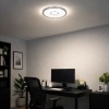 Afbeelding van Ronde LED plafondlamp met achtergrondverlichting, 12W, 1400lm, zilver, 19x2,8 cm
