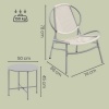 Afbeelding van SONGMICS Balkonset - Tafel en 2 Stoelen - Weerbestendig PE-Polyrattan