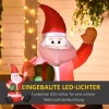 Afbeelding van HOMCOM Zelfopblaasbare Kerstman met ventilator en LED-verlichting