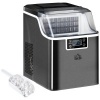 Afbeelding van HOMCOM IJsblokjesmachine 20 kg/24u met 3,2 L Watertank - Zelfreinigend Zwart 25,2 x 36 x 37,1 cm