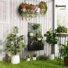 Afbeelding van Outsunny Verhoogde Plantenbak met Privacyscherm 61 x 23 x 113cm voor Tuin en Balkon