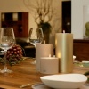 Afbeelding van Qult Farluce Trend Kaarsenhouder crèmegoud 8 cm diameter, 9 cm hoogte, kaarsvorm met theelicht.