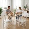 Afbeelding van HOMCOM Inklapbare Eettafel - Spaanplaat en Staal - 80x80x6 cm - Natuurlijke Houtlook