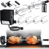Afbeelding van KESSER® Roestvrijstalen grillspies, 107 cm, geschikt voor Weber Spirit gasgrill met 4 x vleespennen,