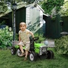 Afbeelding van HOMCOM Elektrische Tractor met Aanhanger, Kinder Opzittractor met Afstandsbediening, Groen