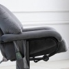 Afbeelding van HOMCOM massagefauteuil met kruk - fluweelachtig polyester, grijs, 76 x 80 x 102 cm