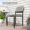 Afbeelding van Outsunny Balkonmeubelset - Staal, Polyester - 46L x 60B x 80H cm - Grijs
