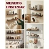 Afbeelding van Wandplank set van 2 - 60 cm breed - Rustiek bruin en matzwart