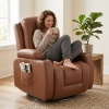 Afbeelding van HOMCOM Massage Relaxfauteuil - Kunstleer - 94L x 85B x 104H cm - Lichtbruin