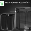 Afbeelding van Homcom Prullenbak van RVS en kunststof - 45,8L x 36B x 51,6H cm - Zwart