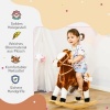 Afbeelding van HOMCOM Kinder Schommelpaard Bruin 74x28x65cm