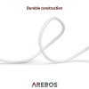 Afbeelding van Arebos Schuko verlengkabel 5 m | IP20 voor binnengebruik | kunststof | 1,5 mm² | wit