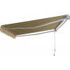 Afbeelding van Outsunny zonnescherm, Polyester Geel+Grijs - L2,95 x B2,45 m - Markies