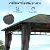 Afbeelding van Outsunny Paviljoen van Metaal en Polyester 390x300x287 cm Donkergrijs