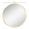 Afbeelding van Kleankin badkamerspiegel, 50 cm, goud, aluminium, IP44, voor woonkamer en slaapkamer
