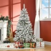 Afbeelding van HOMCOM Kunststof Kerstboom 150 cm Groen/Wit, 85L x 85B cm