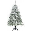 Afbeelding van HOMCOM Kunststof Kerstboom 70x70x120 cm Groen en Wit