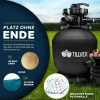 Afbeelding van Tillvex Zandfiltersysteem 13.200L/h tot 40.000L + 1200g Filterkogels - Zwart