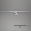 Afbeelding van BRILONER Dun LED Spiegellamp - Badkamerverlichting - Neutraal wit licht 4.000K - 8W - 900 Lm - Chroo