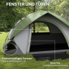 Afbeelding van Outsunny Campingtent van Polyester, Kunststof - 210L x 150B x 110H cm - Groen