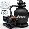 Afbeelding van Tillvex Zandfiltersysteem 13.200L/h tot 40.000L + 1200g Filterkogels - Zwart