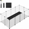 Afbeelding van Buitenren voor kleine dieren met bodemplaten - 143×73×46 cm - wit