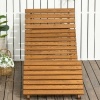 Afbeelding van Outsunny Tuinligstoel van Lärchenhout Teak