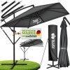 Afbeelding van tillvex® Rechthoekige Aluminium Parasol Ø 330 cm met Afdekking en Windscherm