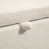 Afbeelding van HOMCOM Opslag Ottoman van Polyester en Staal, 114,5L x 40B x 48H cm, Roomwit