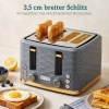 Afbeelding van HOMCOM Toaster - Kunststof - 29,2L x 27,5B x 18,9H cm - Grijs