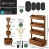 Afbeelding van KESSER® Verticale Tuin met 4 Plantenbakken - Kweekbak voor Terras Balkon & Tuin inclusief Tuinvlies 