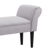 Afbeelding van HOMCOM halbank met zeildoek en armleuning 102 x 36 x 51 cm grijs-wit