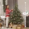 Afbeelding van HOMCOM Kunststof Kerstboom met Metaal, 130L x 130B x 180H cm, Groen