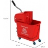 Afbeelding van Homcom Mopemmer met wringer - Kunststof - 60L x 27B x 70,5H cm - Rood