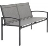 Afbeelding van Outsunny Tuinbank van Metaal met Gaasweefsel - 112L x 66B x 80H cm - Grijs
