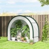 Afbeelding van Outsunny Kas-PE, glasvezel 200L x 80B x 164H cm - Groen