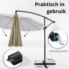 Afbeelding van Tillvex Parasol Ø 300 cm met zwengel, hoes en windbescherming - Waterdicht en UV-bestendig