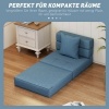 Afbeelding van HOMCOM Stoel-Bed van Polyester met Schuimvulling - Blauw 70x70x61 cm