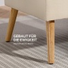 Afbeelding van Homcom Loveseat - Polyester, rubberhout - 118L x 68B x 90H cm - Beige