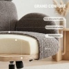 Afbeelding van HOMCOM Relaxfauteuil met Hocker Draaiende Loungestoel met Velours Grijs