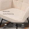 Afbeelding van HOMCOM - Schommelstoel - Fleece Look - Met Armleuningen - Beige
