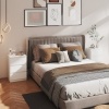 Afbeelding van HOMCOM Nachtkastje MDF 40L x 30B x 59,5H cm Wit