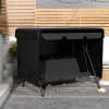 Afbeelding van Outsunny Buiten schommelhoes - PE - L215 x B155 x H150 cm - Zwart