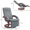 Afbeelding van HOMCOM Relaxfauteuil Polyester 86L x 68B x 100H cm - Grijs