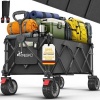 Afbeelding van TRESKO® Opvouwbare Bolderwagen 300L met Rem | 150kg Handwagen met Massieve Banden