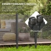 Afbeelding van Outsunny Stalen Tuinhek met PE-coating 93L x 22B x 150H cm Bruin